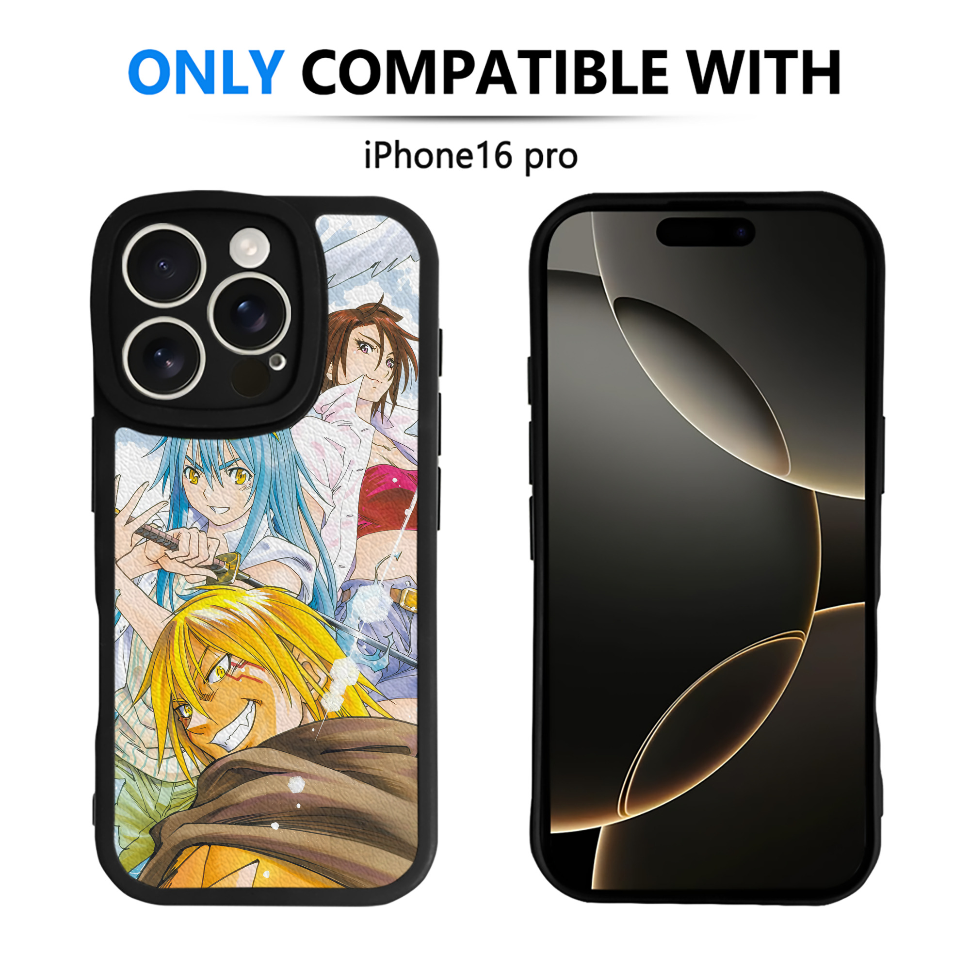 （画像用） 転スラ Regarding Reincarnated to Slime 【iPhone 16シリーズ対応】シリコンスマホケース（レザー調） 材質：シリコン